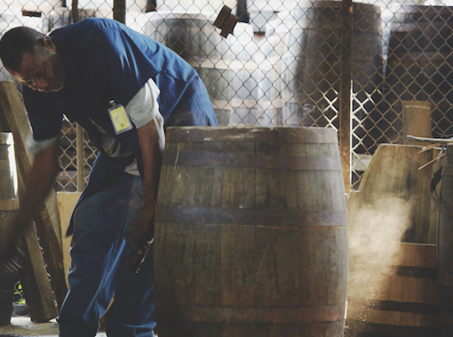 Works and Appleton Rum barrels. 
