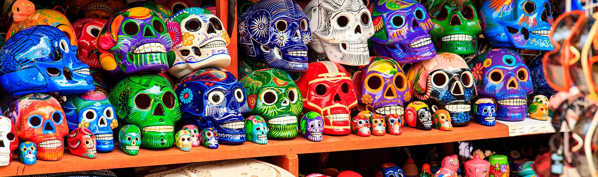 Mexican Handcrafted ceramis skulls