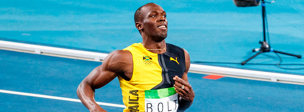 Bolt toward history. 